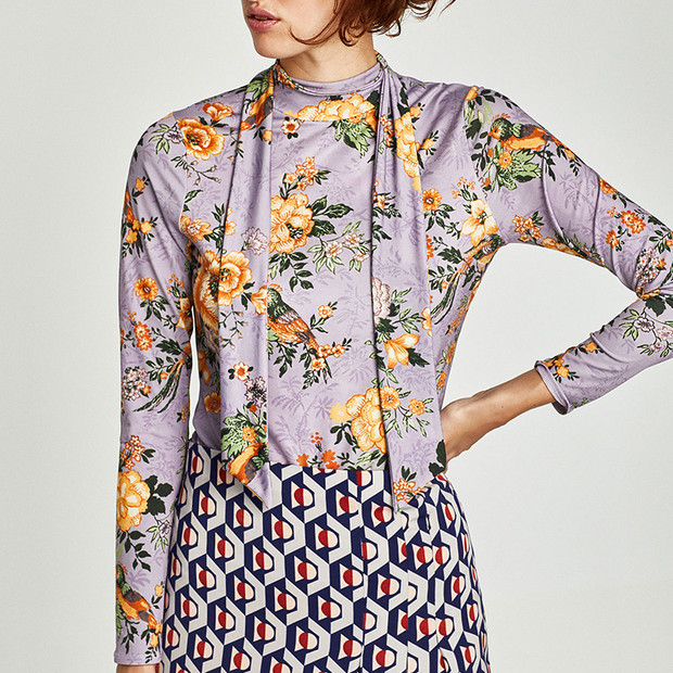 Rural Style Turtle Floral Printing Shirt