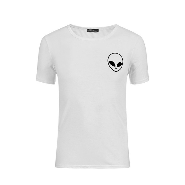 Cheap Short Sleeve Funny Alien Printed T Shirt Design
